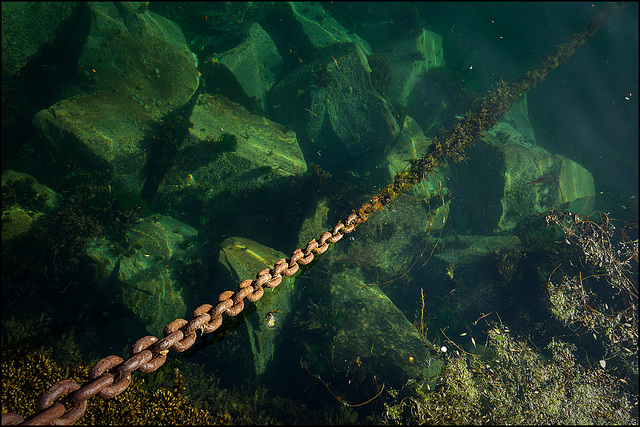 chained water