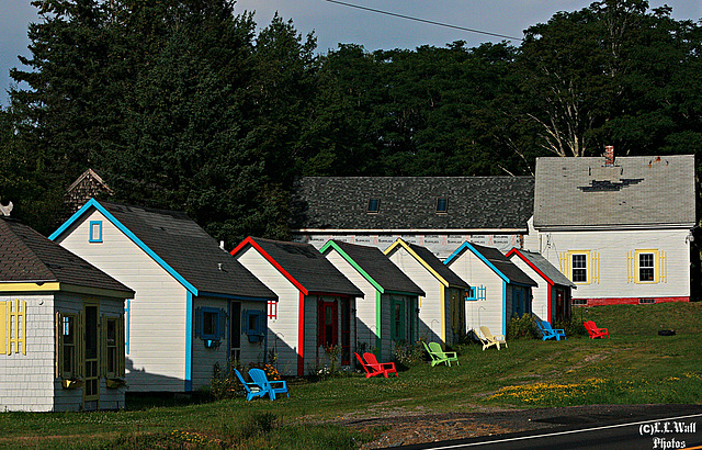 Cottages in Rainbow Colors