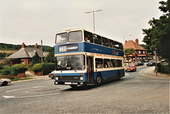 Yorkshire Coastliner 404 (K4 YCL) leaving Scarborough – 12 Aug 1994 (237-16)