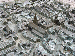 Luftbild aufs Stadt-Modell