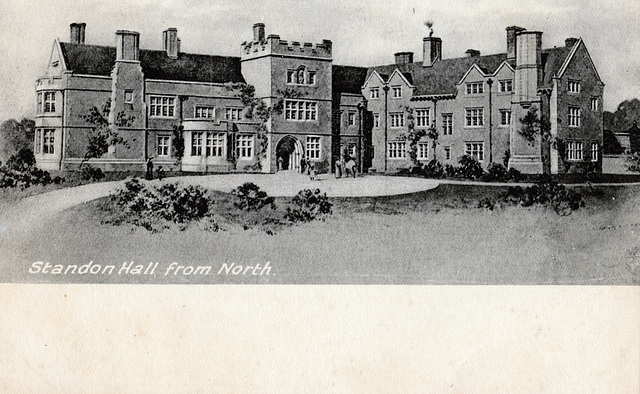 Standon Hall, Staffordshire, from a c1920 postcard