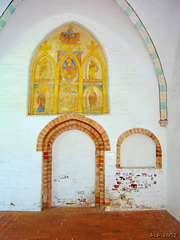 Ratzeburg, Wandmalerei im Kreuzgang des Domklosters