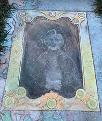 Pandemic chalk: Haunted Portrait 1