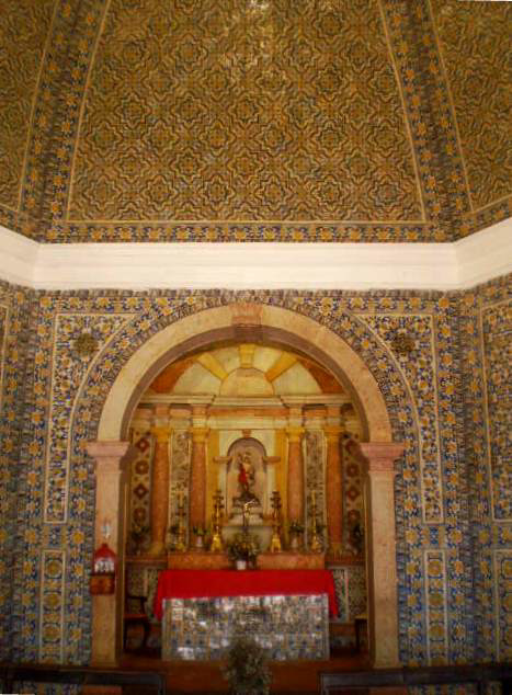 Interior with tiles.