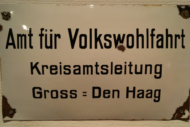Haags Historisch Museum 2014 – Sign of a Nazi-German institute