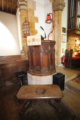 Pulpit, Saint Etheldreda's Church, Guilsborough, Northamptonshire