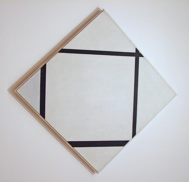 Tableau I: Lozenge with Four Lines and Gray by Mondrian in the Museum of Modern Art, March 2010