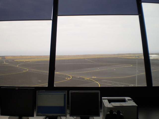 Control tower of runway.