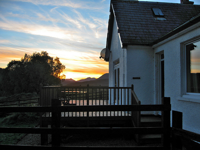 Glen Garry cottage sunset - HFF everyone