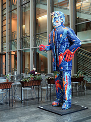 Man in Abstract Suit - Vertical