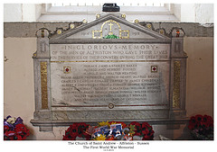 St Andrew's Alfriston War Memorial 12 5 2015