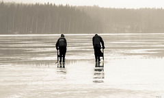 crossing the lake