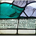Détail du vitrail dans la Chapelle Perros-Hamon à Ploubazlanec (22)