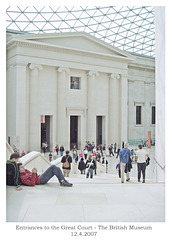 Great Court entrances British Museum 12 4 2007