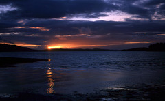 Sunset over Loch Ewe from Poolewe,Ross-shire 23rd June 1999