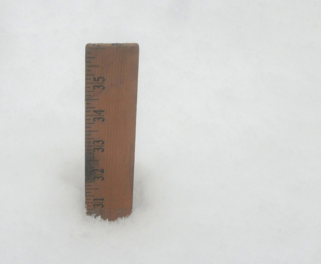Ides of March snow depth