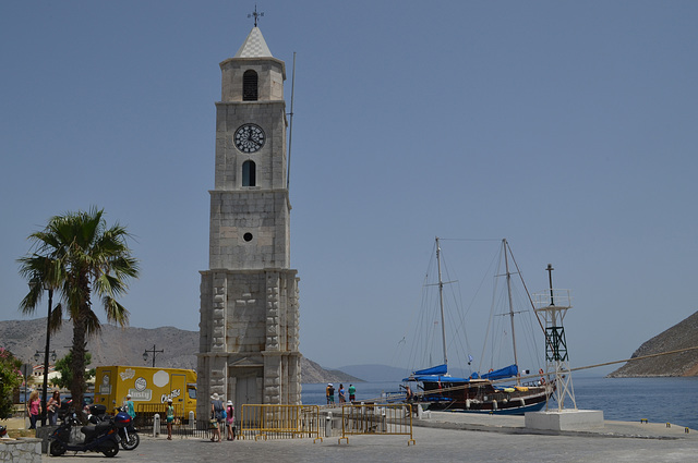 The Clock Tower in Symi-town