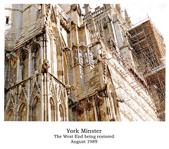 York Minster The West End restoration August 1989