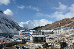Gokyo Settlement (4790m) and Cho Oyu (8201m) in the Background