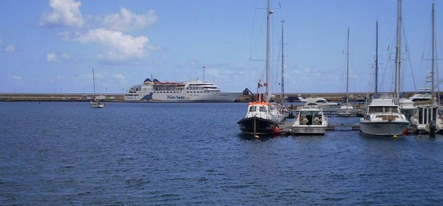Porto Santo harbour and marina.