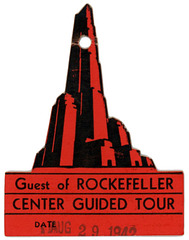 Rockefeller Center Guided Tour Ticket, August 29, 1942
