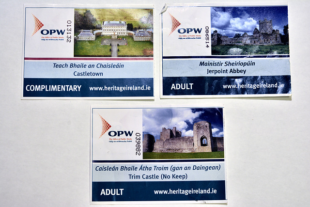 Tickets to Irish heritage sites