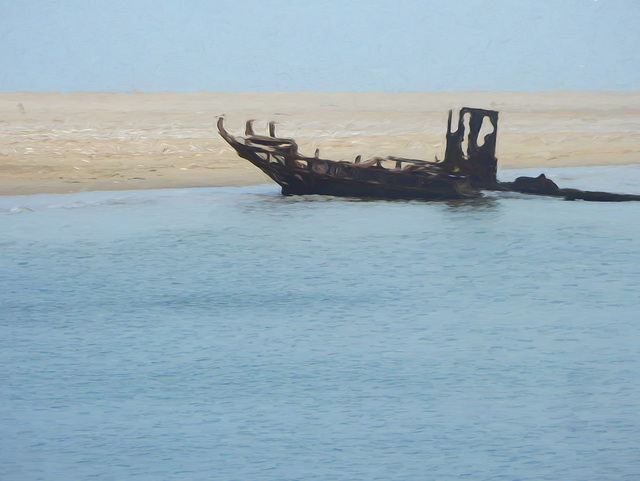 wreck on the Namibian coast