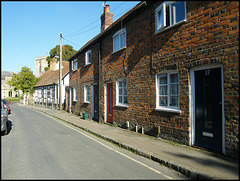 terraced brick cottages