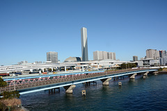 Japan, Tokyo Urban Landscape with Bridges