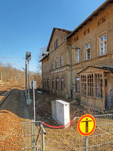 (077/365) Bahnhof Klingenberg-Colmnitz, ehemaliges Bahnhofsgebäude