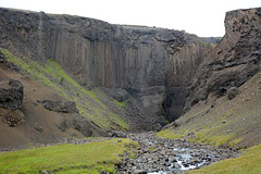 Iceland, The Canyon of Litlanesfoss with the Impressive Hexagonal Basalt Columns