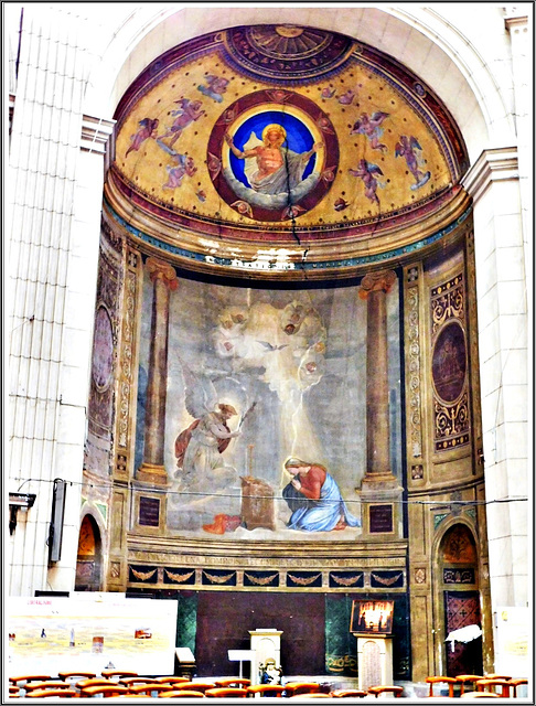 Une des six fresques de la cathédrale de Boulogne que Charles SOULACROIX a réalisé en 1864/1865 sur la commande de Monseigneur Haffreingue
