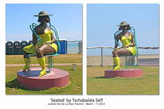 'Seated' by Tschabalala Self - Bexhill -7 7 2023