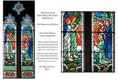 Eastbourne - in the church of St Mary the Virgin - The Three Marys at the sepulchre by Meg Lawrence - the Millennium window - 2003