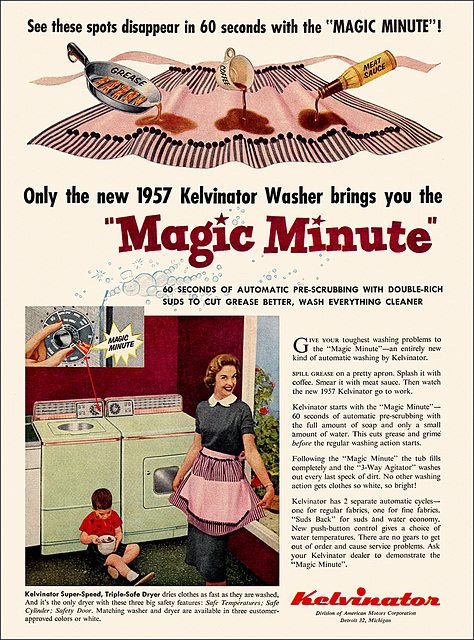 Kelvinator Washer-Dryer Ad, 1957