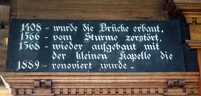 Erinnerungstafel auf der Luzerner Spreubrücke