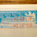 French post ofﬁce franking label of ₣ 3.00