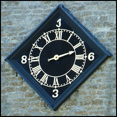 one-handed church clock