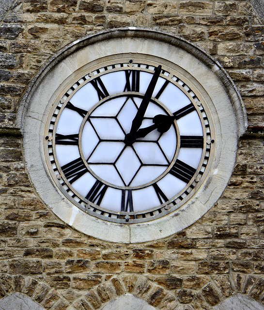 Clock face on the Wesleyan Church tower