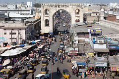 Straßenszene am Char Minar