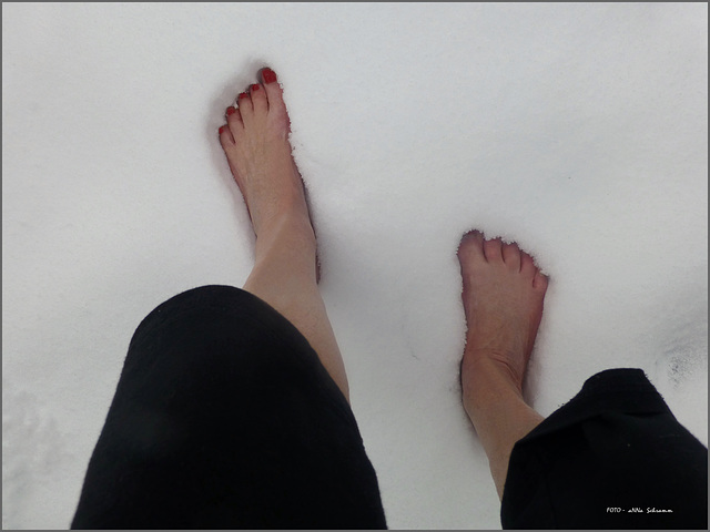 Selfie ... oder die Füße im Schnee