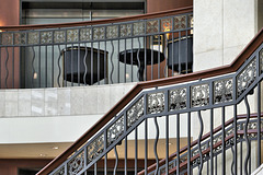 Art Deco Staircase – InterContinental Hotel, Magnificent Mile, North Michigan Avenue, Chicago, Illinois, United States