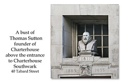 Thomas Sutton's bust Charterhouse in Southwark - 10.2.2009