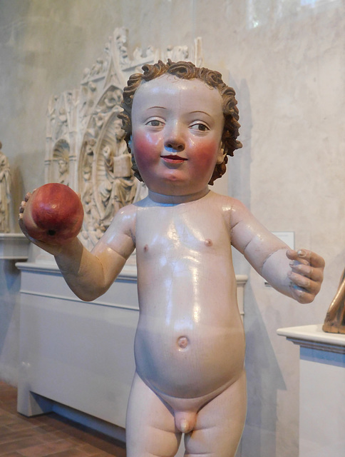 Detail of the Christ Child with Apple in the Cloisters, October 2017