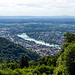 Blick vom Michelsberg (375,5 m; Heiligenbergausläufer) auf die Heidelberger Altstadt