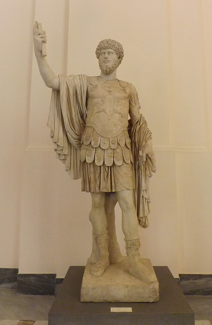 Cuirassed Figure with an Unrelated Head of the Emperor Lucius Verus in the Naples Archaeological Museum, July 2012