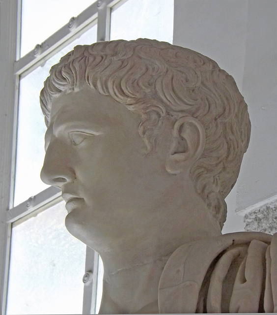 Detail of the Sculpture of Claudius from Herculaneum in the Naples Archaeological Museum, July 2012