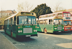 Ipswich Buses 153 (XRT 947X) (WOI 3004) and 150 (XRT 931X) (WOI 3005) - 11 Apr 1995