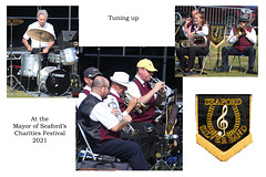 Seaford Silver Band tuning up Mayor's Charities Festival 2021