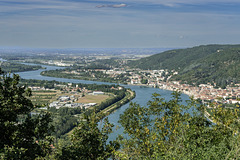 le Rhône depuis le village d'Ozon en Ardèche